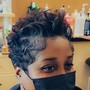 Natural hair cut and  style