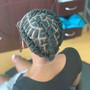 Cornrows and twist combination