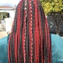 Med knotless Braids short