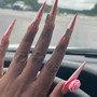 Hand Painted French Tip Full Set