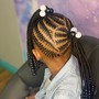 Small freestyle stitch braids