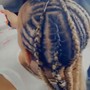 6-8 straight back Cornrows