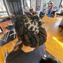 Loc Re-twist (ear length and shorter )