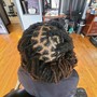 Loc Re-twist (ear length and shorter )