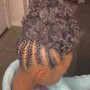 Kid's Braids into Ponytail