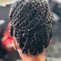 Jumbo Box Braids with bun