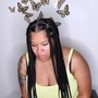 Mid back length butterfly locs