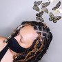 Mid back length butterfly locs