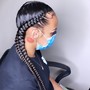 Slick braided ponytail