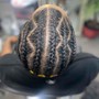 Feed in  cornrows