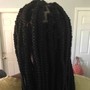 Knotless sub for goddess or French curl braids