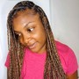 Small Knotless braids waist length