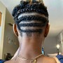 Medium natural braids w/beads