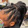 Med knotless  Braids