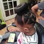 Feed-in ponytail