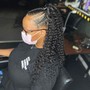 13+ feed ins in the front with a sew in in the back