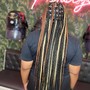 Fulani Braids(individual knotless braids in the back)