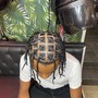 dreads half way on top(only dreads on the top of your hair).