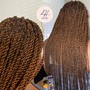 2 strands twisted on Natural Hair