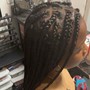 Cornrows/French braids with Box Braids in back