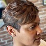 Shampoo and style for short hair