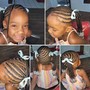 Kid's Cornrows (4-6 braids)