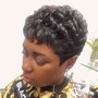 Relaxer & hair cut (no style)