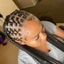 Braided Mohawk with curls