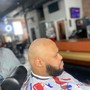 Bald shave with beard trim