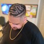 6-10 Cornrows with Bantu Knots