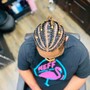 Two cornrows for men