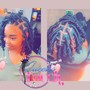 Smedium butterfly locs bob