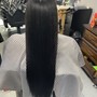 Roller set for relaxed hair