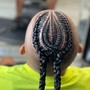 Freestyle braids and haircut combo #2