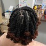 Loc Maintenance palm twist w/ updo