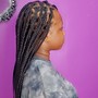 Half down sewing with Med cornrows