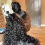 Closure and Braidless sew in tightened for half head