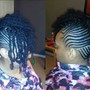 Medium natural braids w/beads