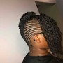 Small natural braids w/beads