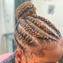 Cornrows without added hair!/ basic straight backs