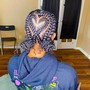 Shoulder length Knotless Braids W/ Beads