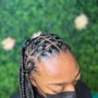 Rubber Band and knotless braids