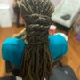 Half individual half braid down