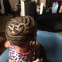 Kids no hair added braided style