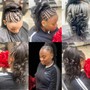 Quick Sleek Ponytail Updo with weave added