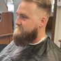 Men’s Haircut & Beard  w/Grey covering color