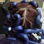 Mold and pin curl wave on pixie cut + trim if needed