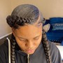 Large Feed-In ponytail