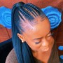 Feedin Cornrows updo (10 braids)