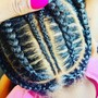 Cornrows with natural hair